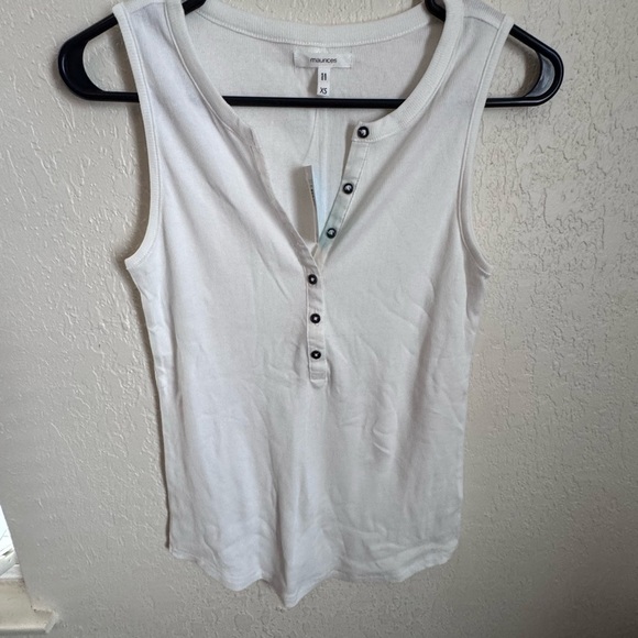 Maurices White Henley Tank Top - Picture 1 of 2